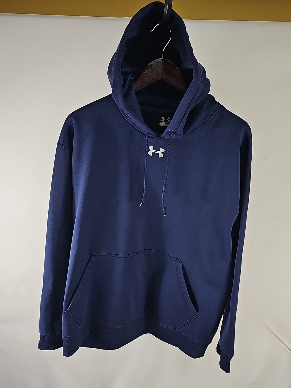 Under Armour Men's Navy Blue Pullover Hoodie with Logo